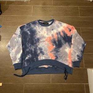 Tie dye crew neck over sized sweatshirt